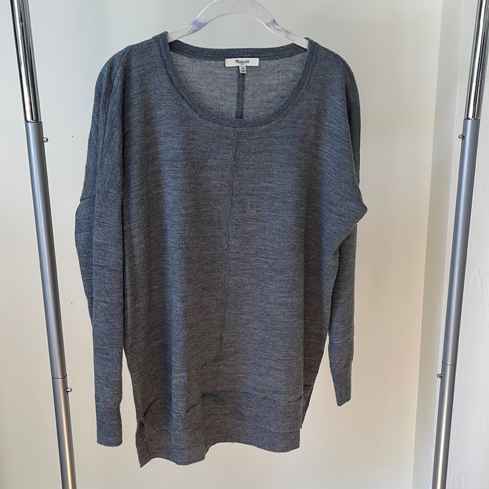 Women’s Madewell Grey Crew Neck Sweater